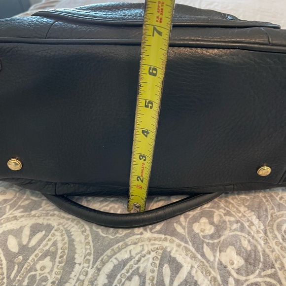 Vintage Y2K B. Makowsky Supple Black pebbles Leather Slouchy Tote Bag, Oversized - Picture 3 of 8